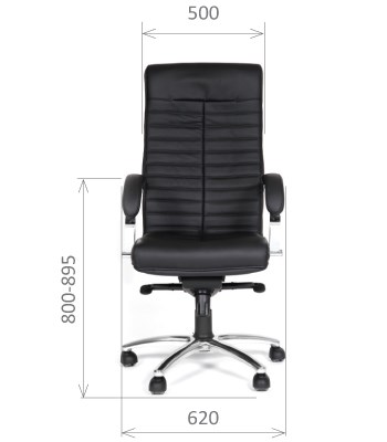Кресло компьютерное CHAIRMAN 480 Экокожа премиум черная в Братске - изображение 1